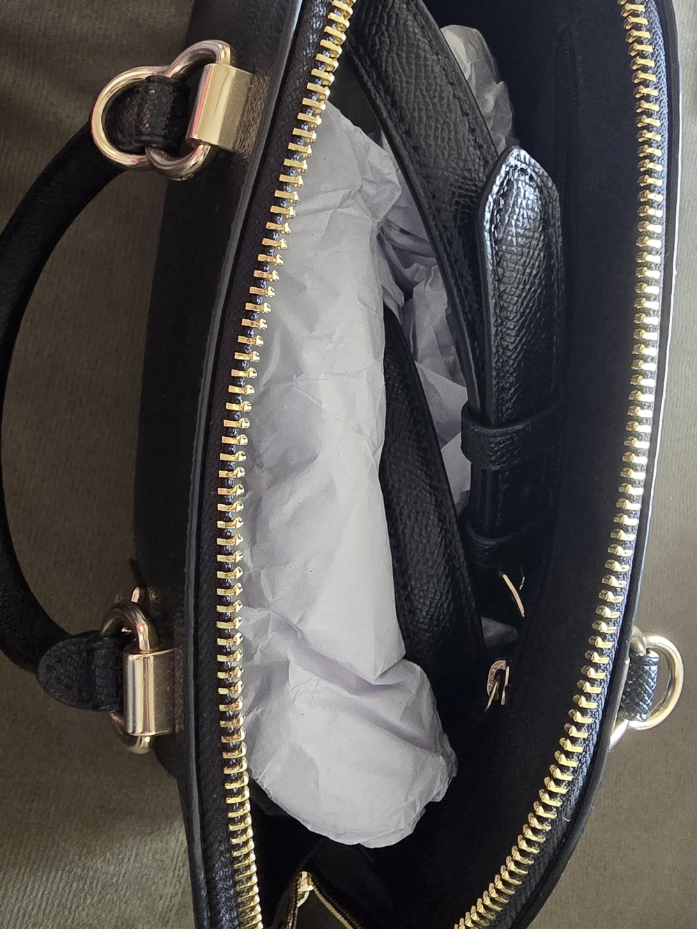 COACH - Katy Satchel / Black IM Signature Canvas - Picture 5 of 10